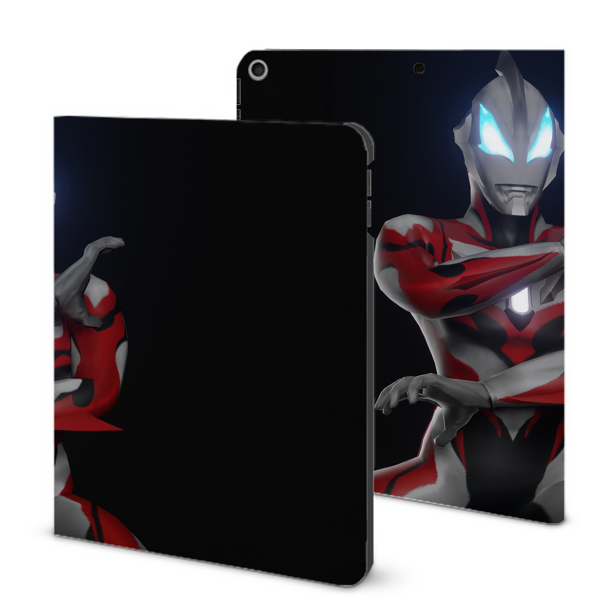 （画像用） ウルトラマン Ultraman IPad ケース ブック型 PUレザー TPU 耐衝撃 軽量 薄型 ペン収納なし 全面保護 IPad 各モデル対応